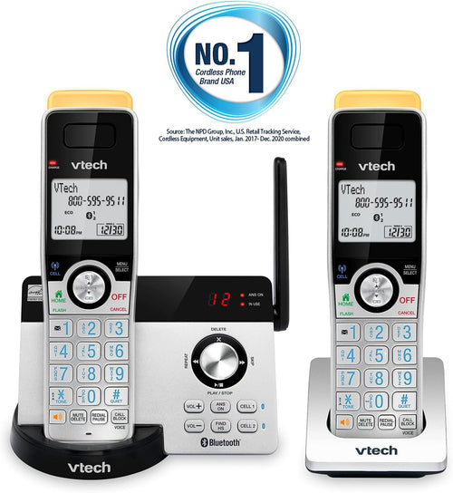2 Handset Cordless Phone with Answering Machine D964583
