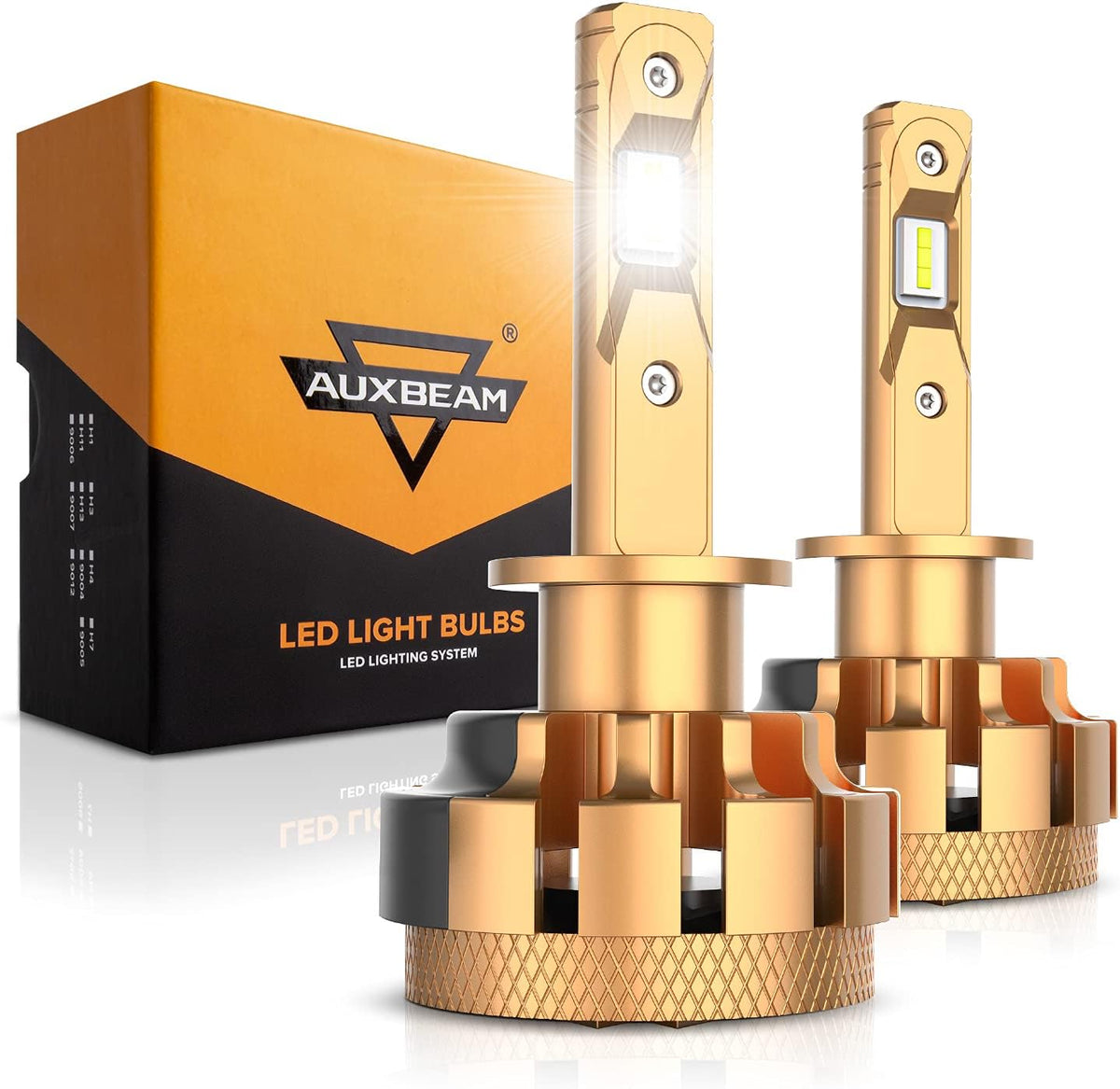 H1 LED Light Bulbs, 70W 7000lm Per Pair, 6000K Cool White, Pack of 2 L738133