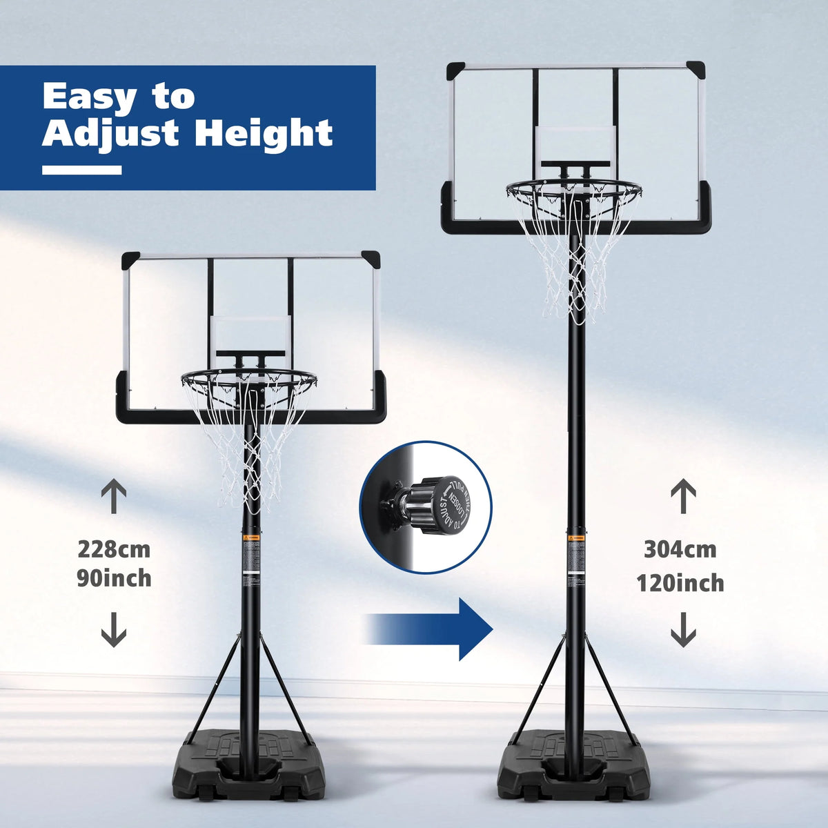 Portable Basketball Hoop with Adjustable Height F4133