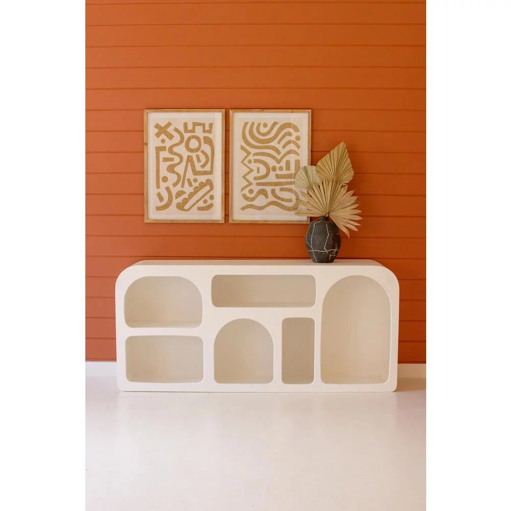 White Wood Console Table Z687096