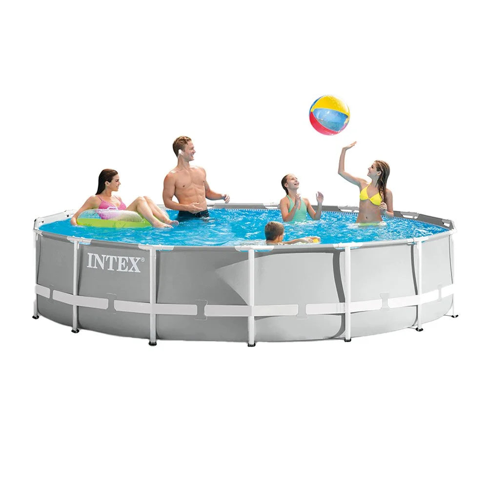 15 Foot x 42 Inch Prism Frame Above Ground Swimming Pool Set with Filter J43077