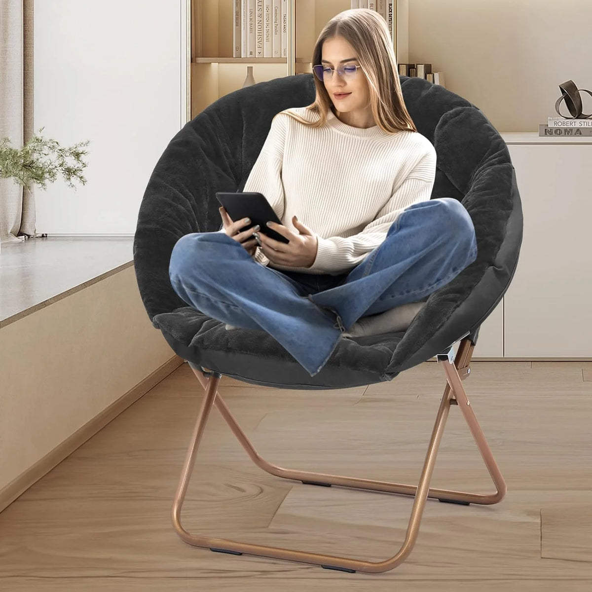 Oversized Foldable Saucer Chair F483