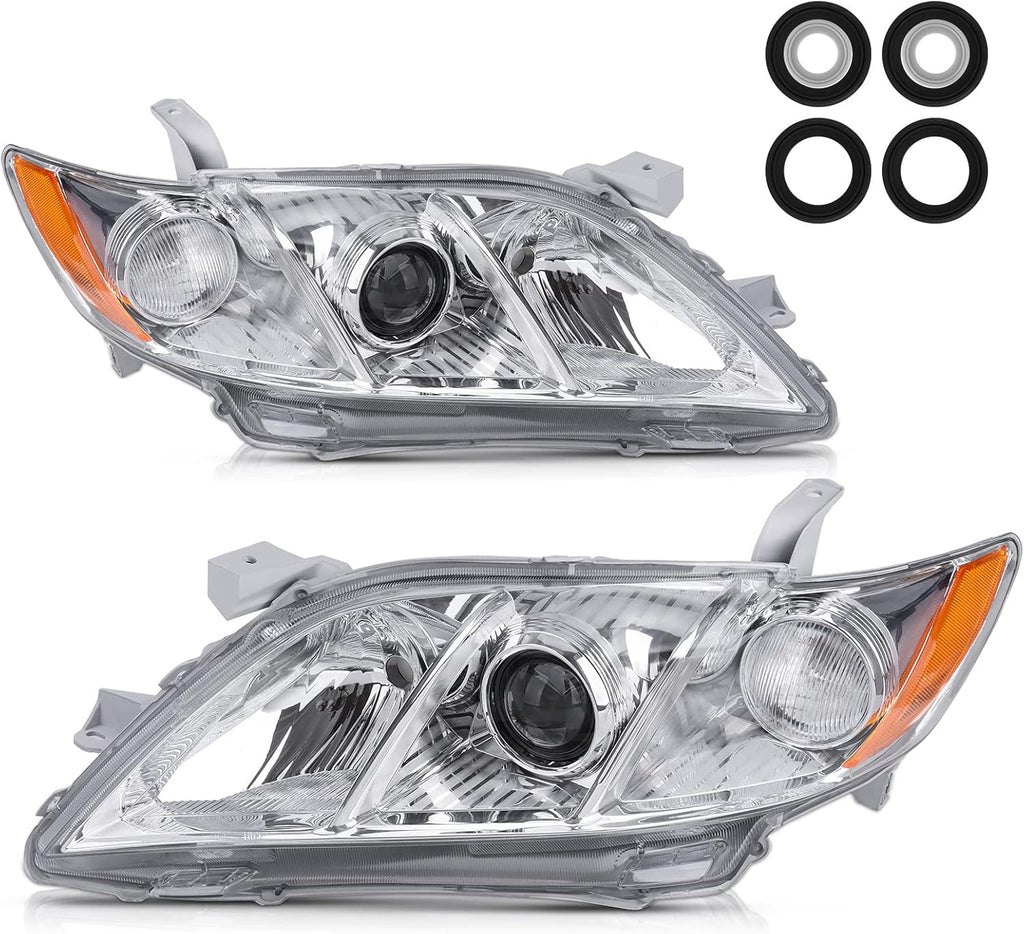 Chrome Housing Clear Lens Headlights Assembly W691449