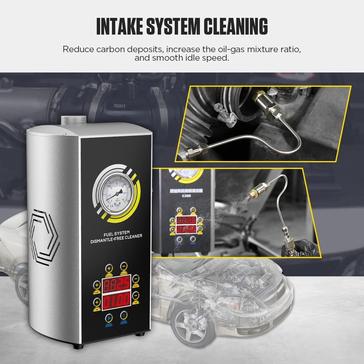 Car Fuel Injector Cleaner with Built-in Air Pump Q686050
