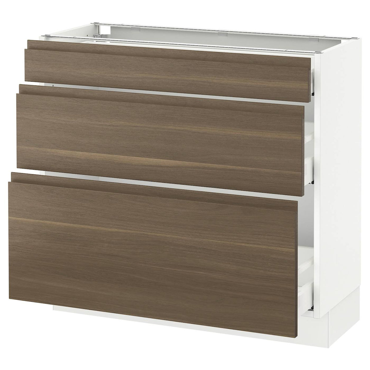 White 3 Drawer Base Cabinet T639