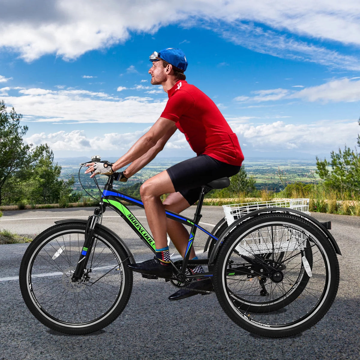 7 Speed Adult Mountain Tricycle with Shopping Basket K49187