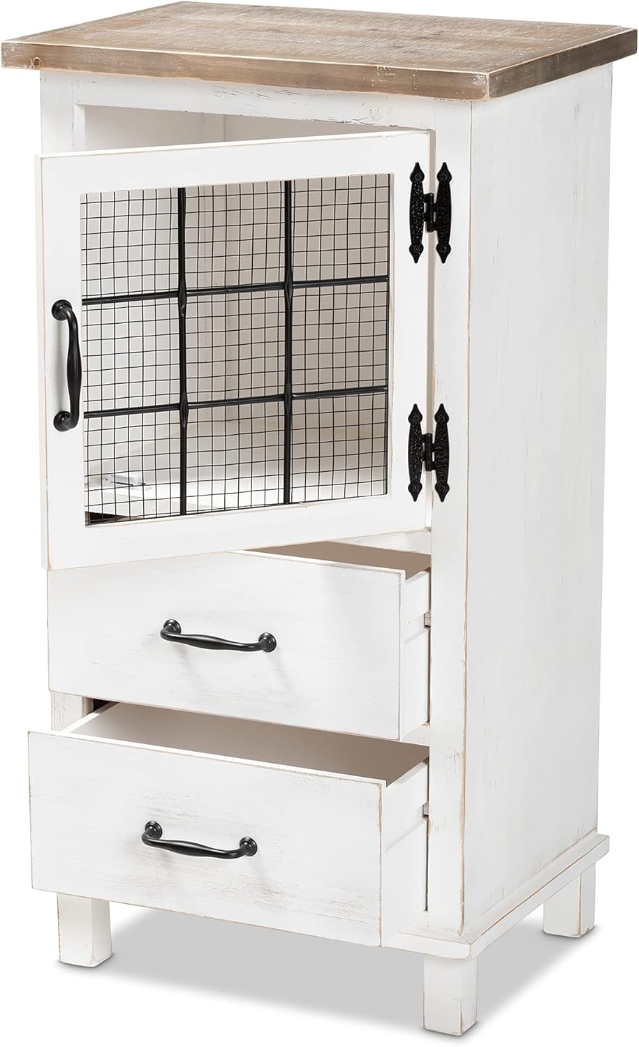 White/Oak Brown Shelving and Cabinets S831737