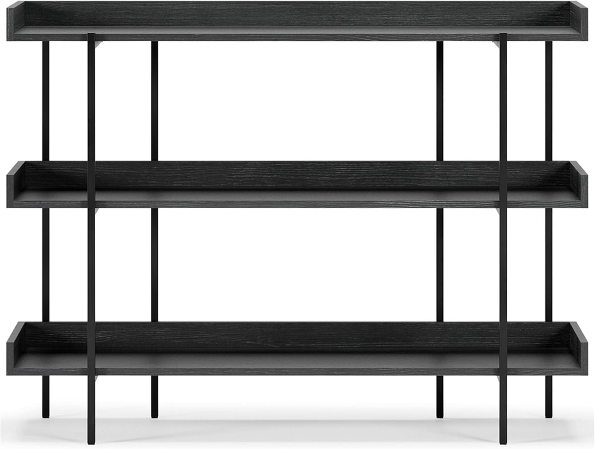 Black 3-Tier Bookcase W8844