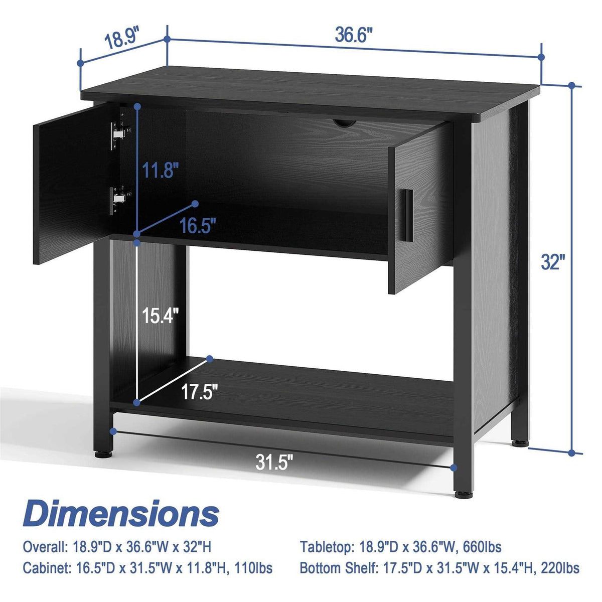 40-50 Gallon Aquarium Stand with Cabinet M18618