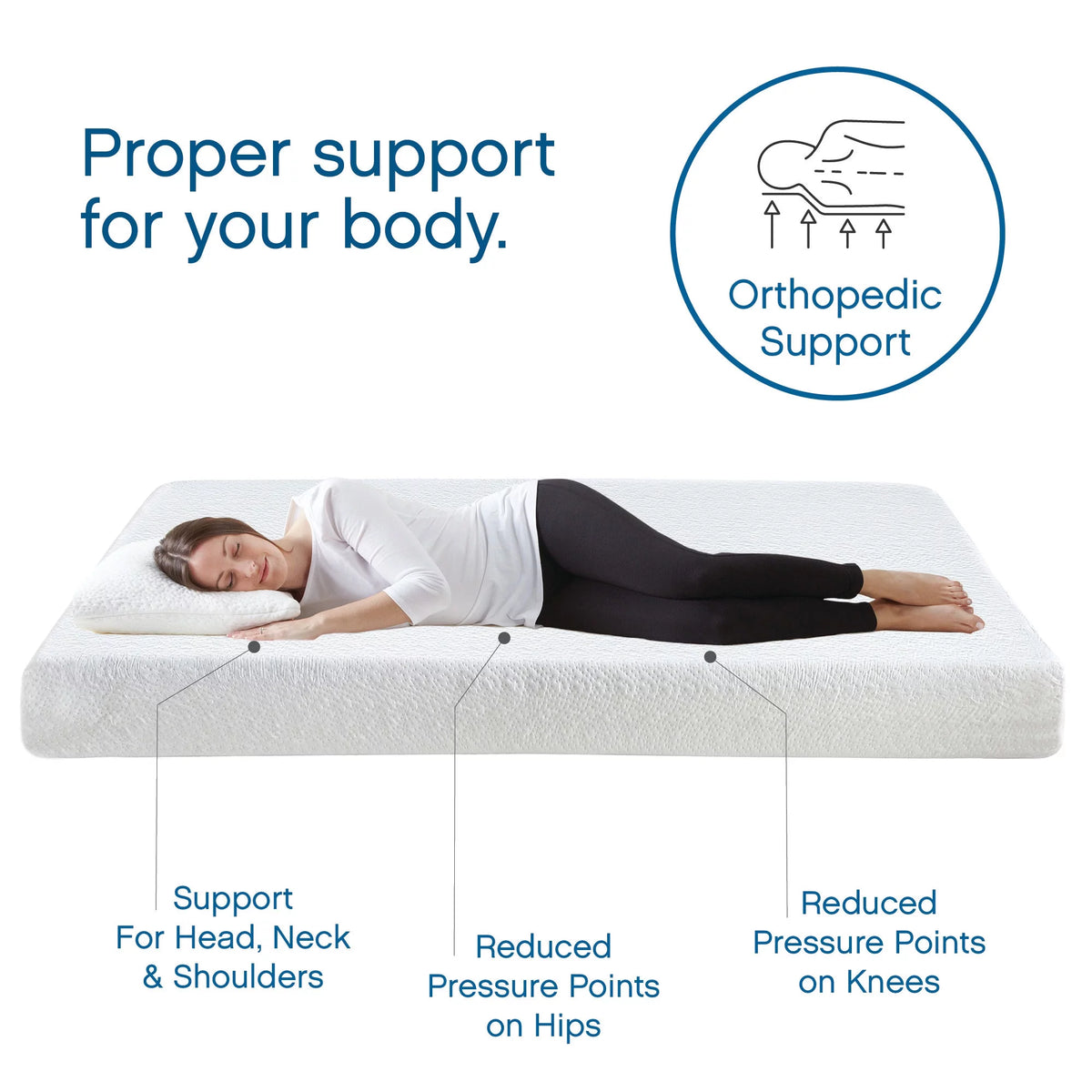 8 Gel Memory Foam Mattress, Twin T7554