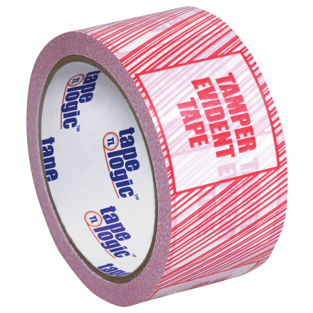 Security Tape, Tamper Evident, 3x22 x 110 yds, Red/White, 24/Case T501582