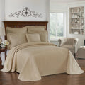Ivory Floral Matelasse Bed Spread, King/CalKing G236