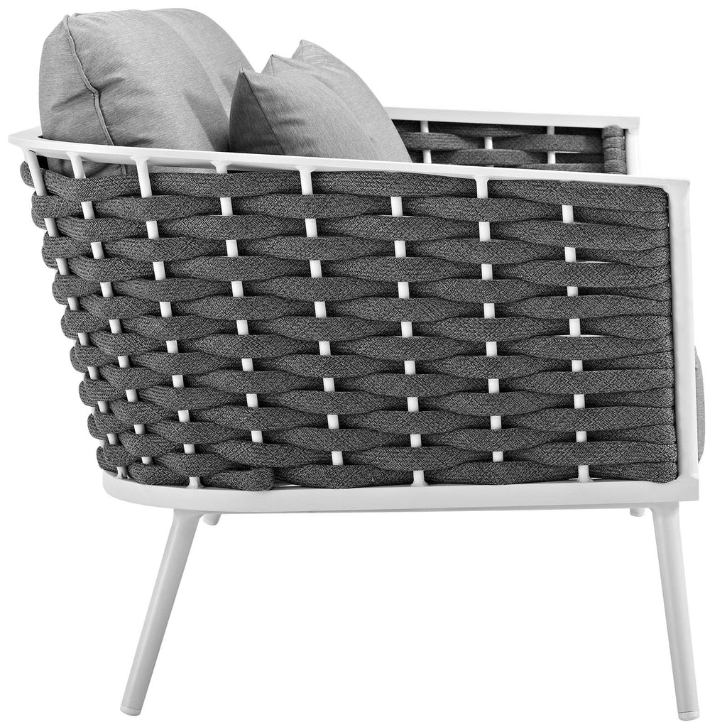 White Gray 6 Piece Outdoor Aluminum Sectional Sofa Set X962193