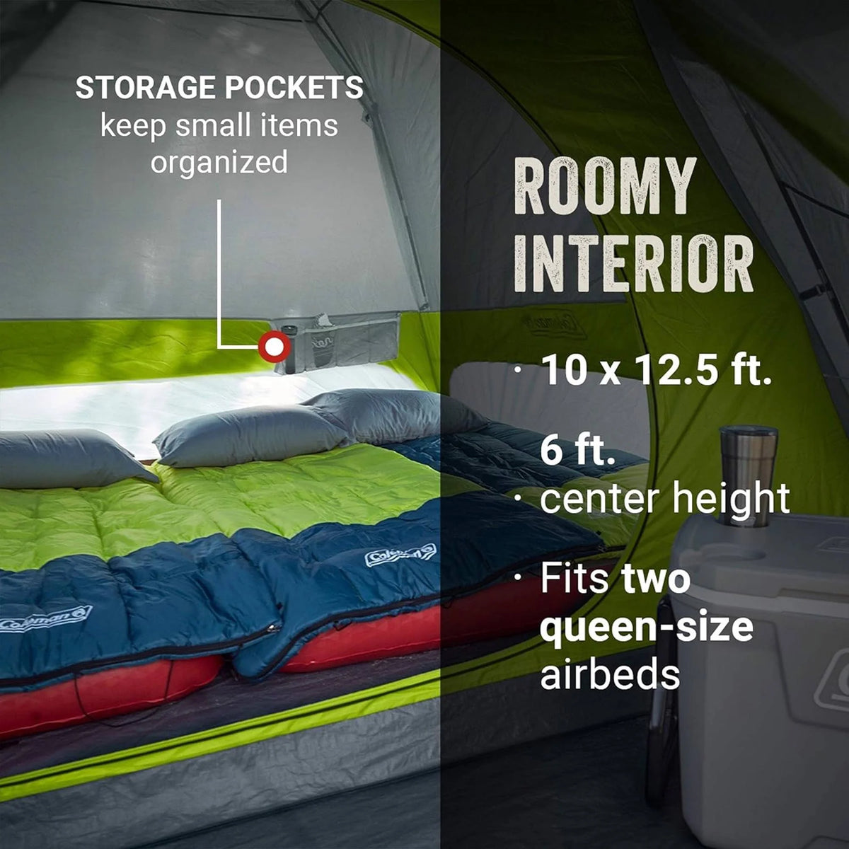 6 Person Camping Tent with Screen Room and Bag M443783