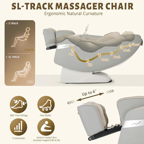 3D Full Body Zero Gravity Massage Chair with Heat and SL-Track C11708
