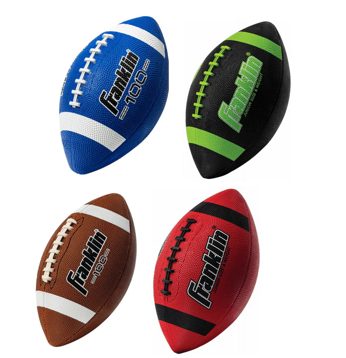 Junior Size Rubber Football 6 Pack with Pump M964139