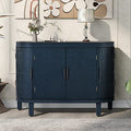 Grey Wooden Buffet Cabinet with Antique Pattern Doors Z4488