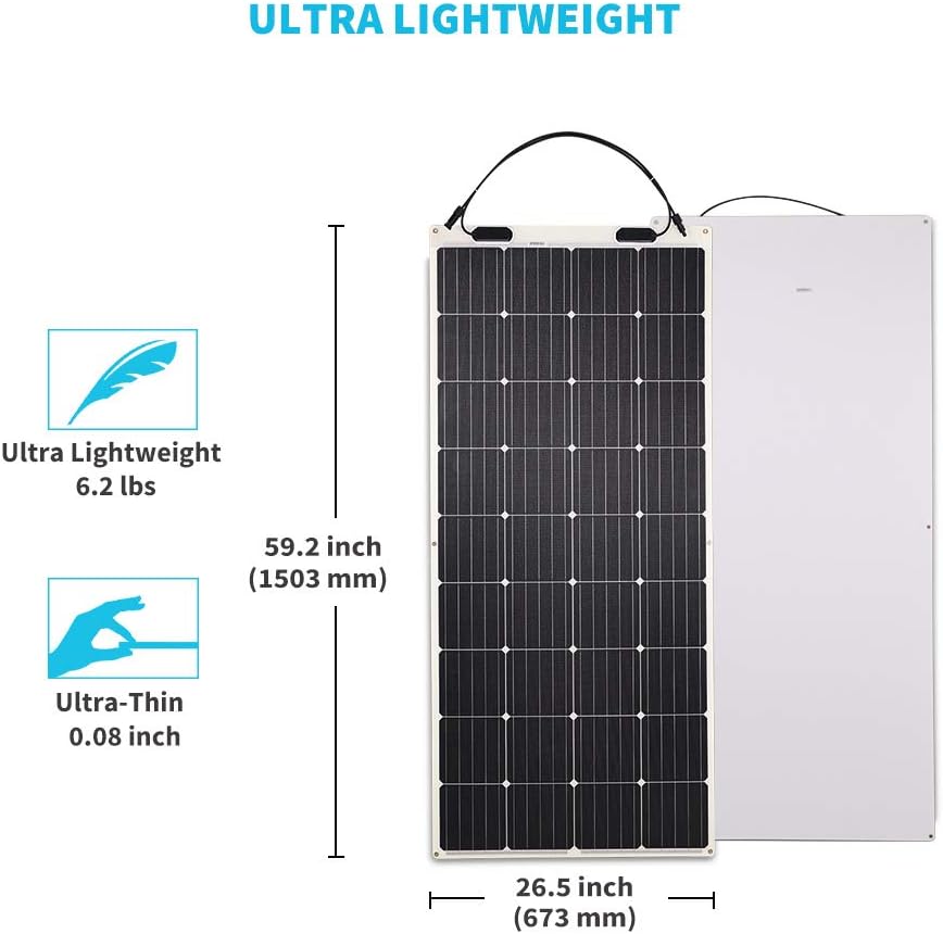 175 Watt 12 Volt Monocrystalline Flexible Solar Panel B7518