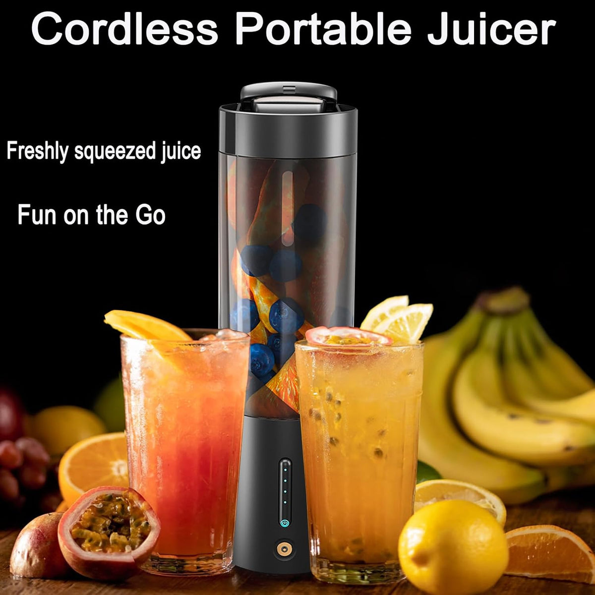 USB Rechargeable Portable Blender with 6 Blades and Cleaning Brush H126663