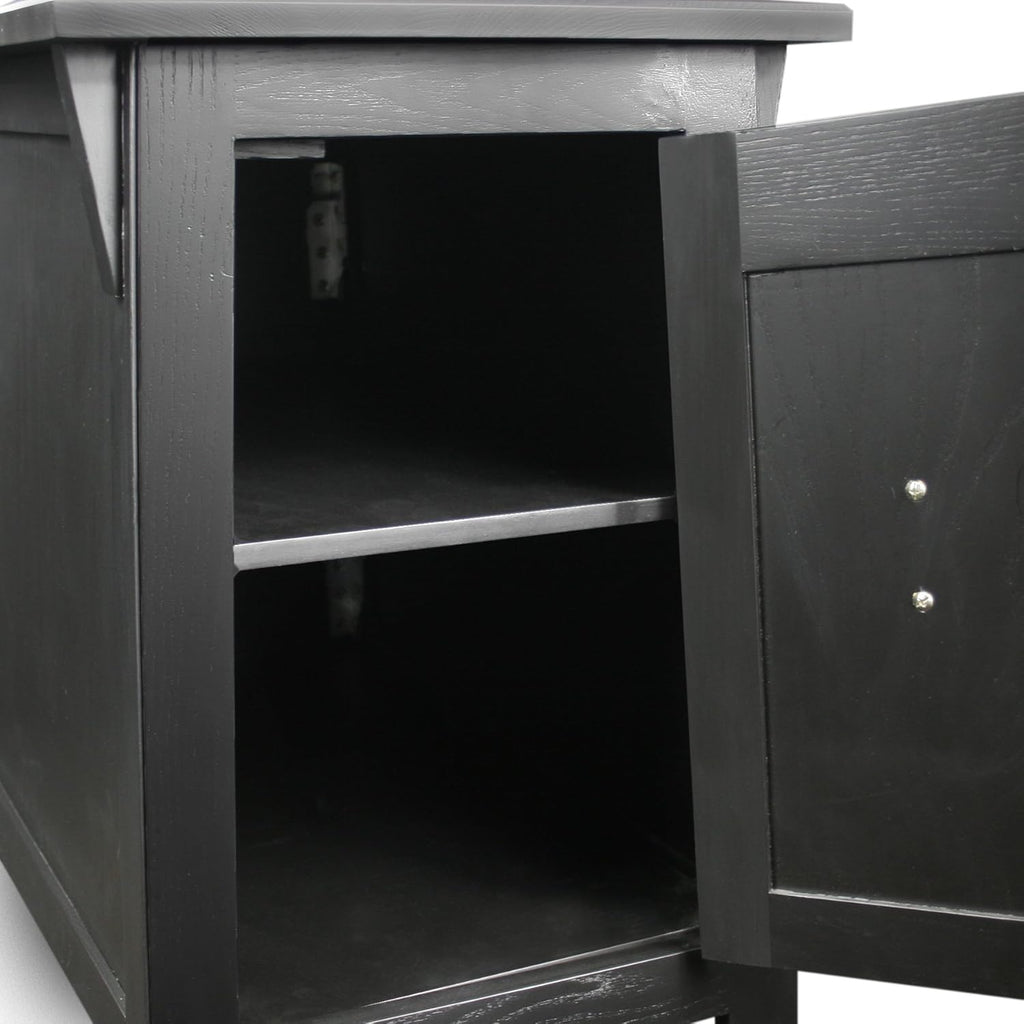Slate Black Cabinet End Table B7178