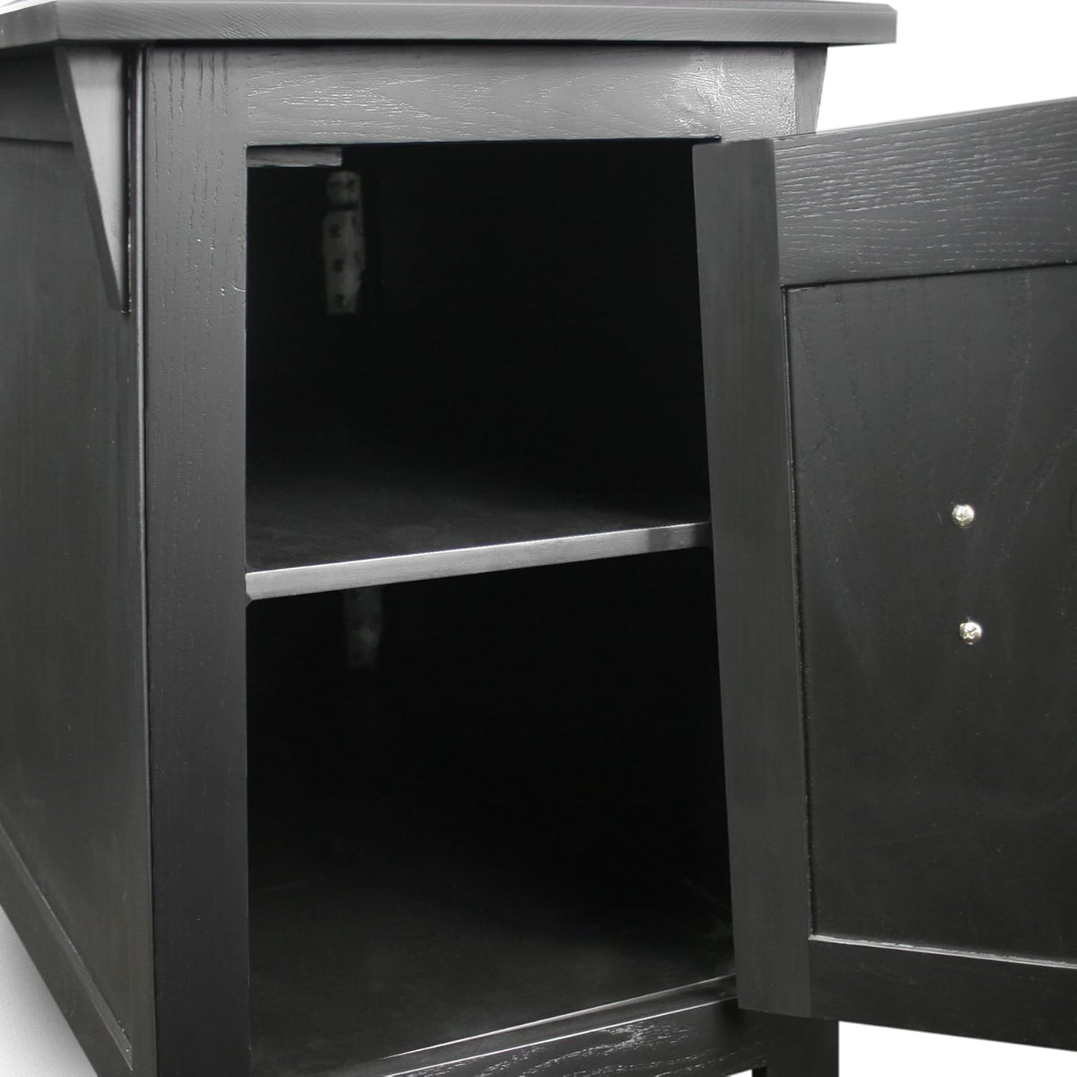 Slate Black Cabinet End Table B7178