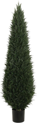 Artificial Cedar Topiary Tree Potted Plants UV Resistant Leaves Outdoor Artificial Shrub A249