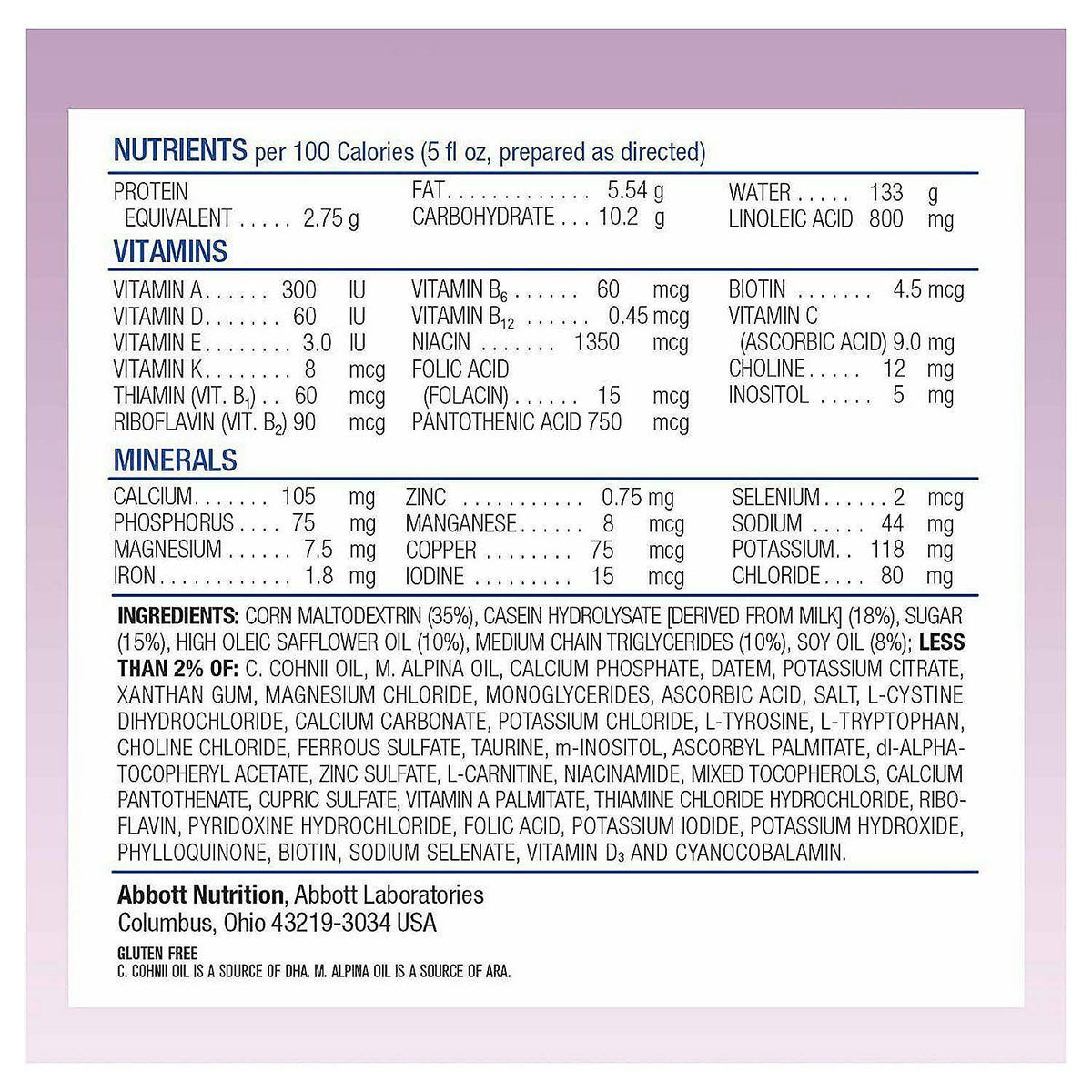 Hypoallergenic Baby Formula Powder, 4 Pack, 19.8 oz Y506