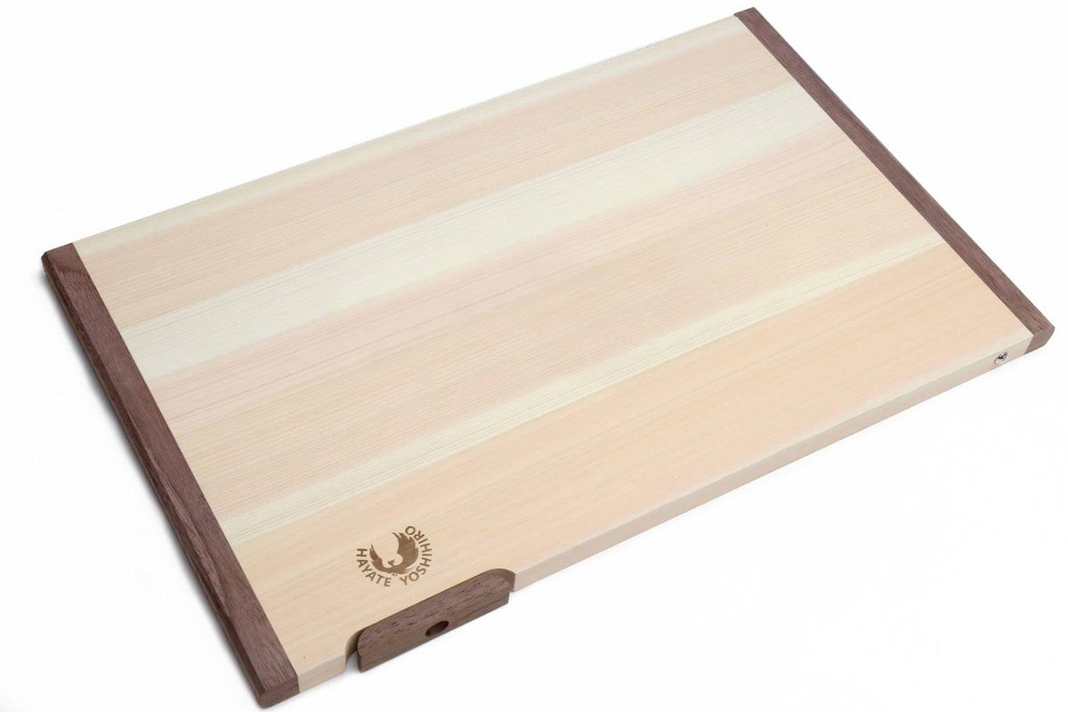 Hinoki Cypress Wooden Cutting Board with Walnut Rim F38416