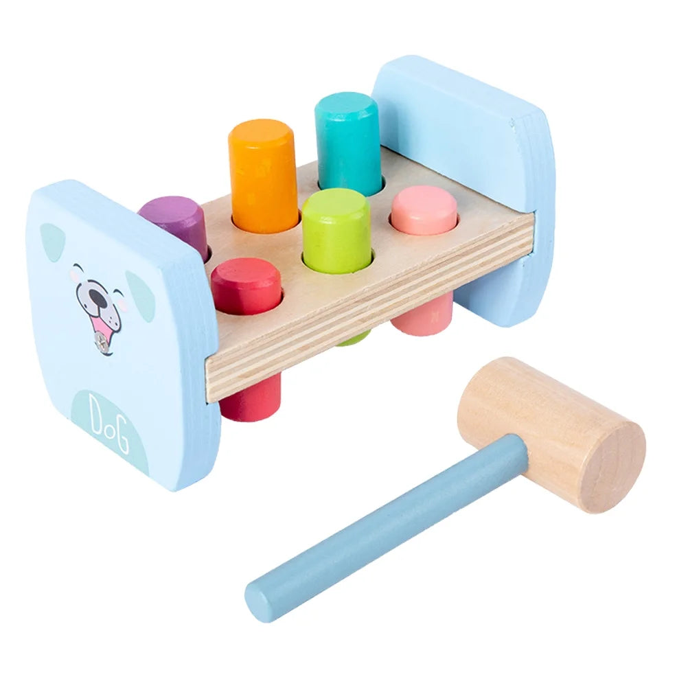 Wooden Whack A Mole Hammering Toy I394