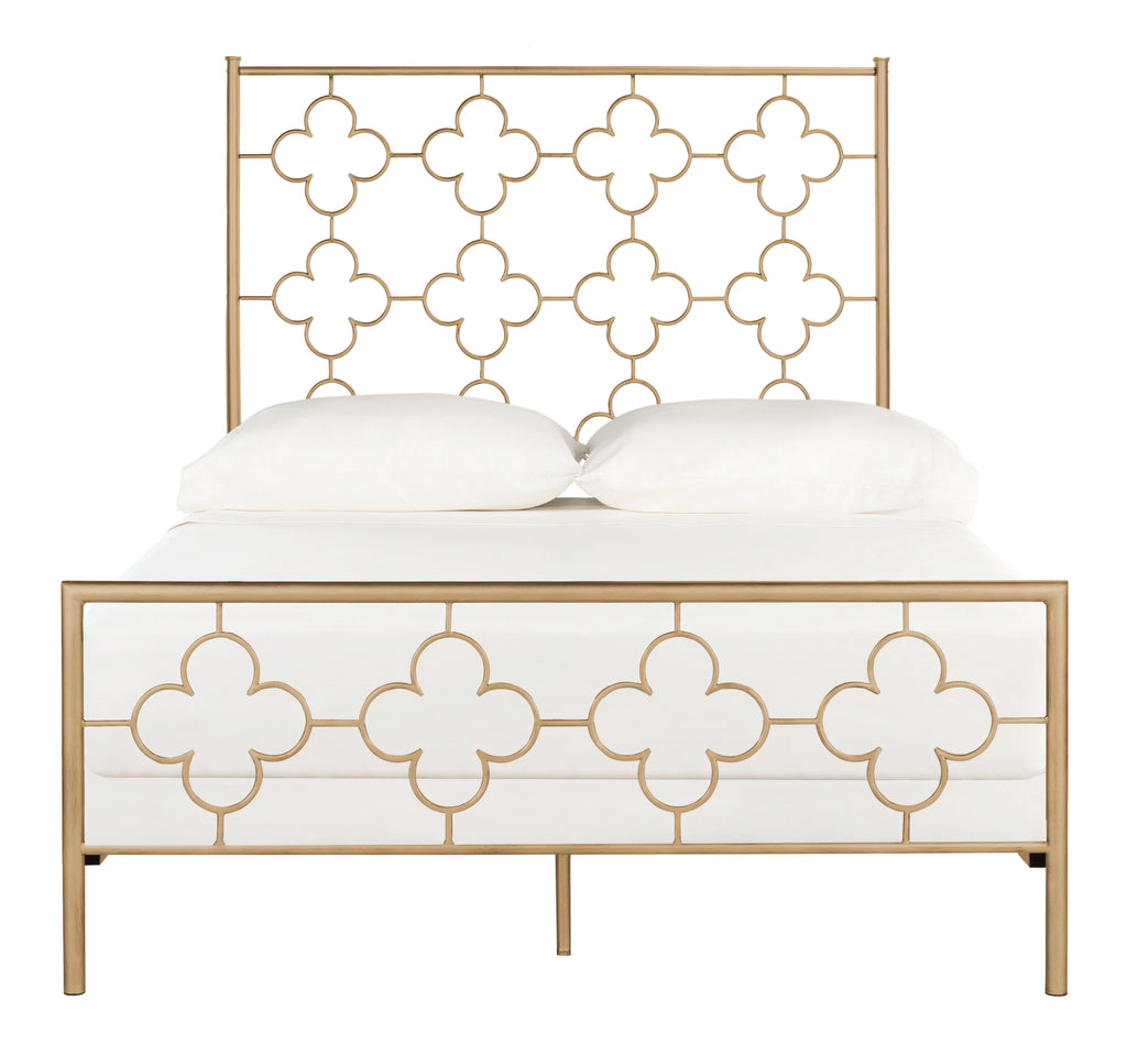Queen Antique Gold Metal Headboard T719