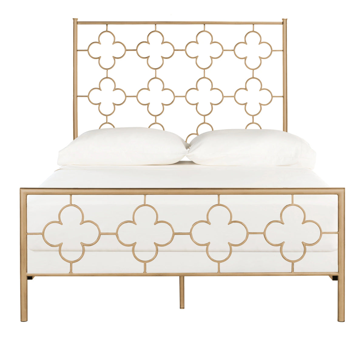 Queen Antique Gold Metal Headboard T719