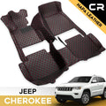 Leather Car Floor Mats Custom Fit 1st & 2nd Row Black Z164