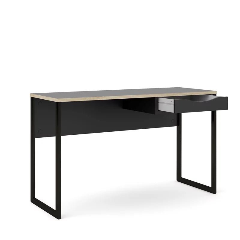 1 Drawer Desk in Black Matte and Oak M4207