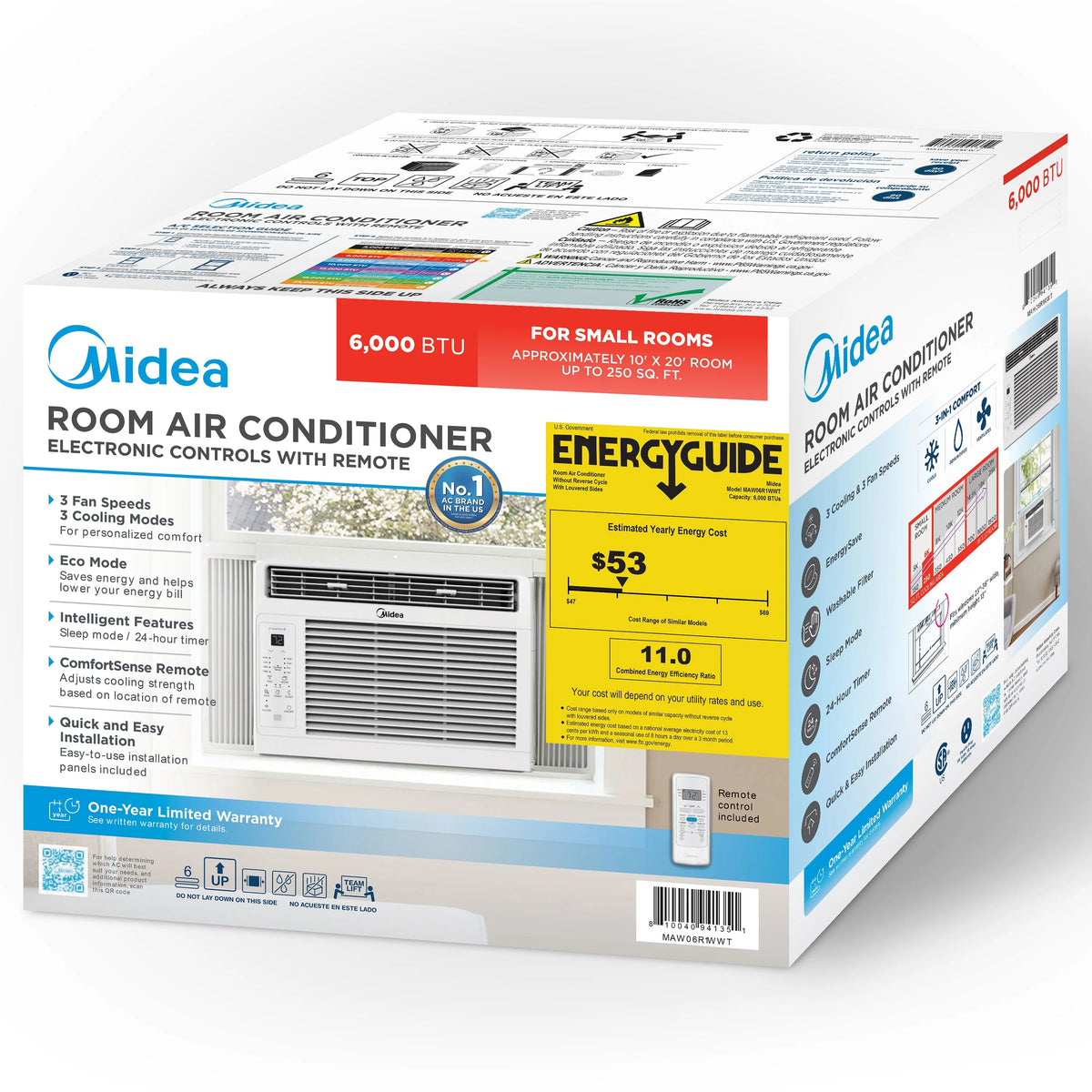 6,000 BTU 115V White Window Air Conditioner P40705