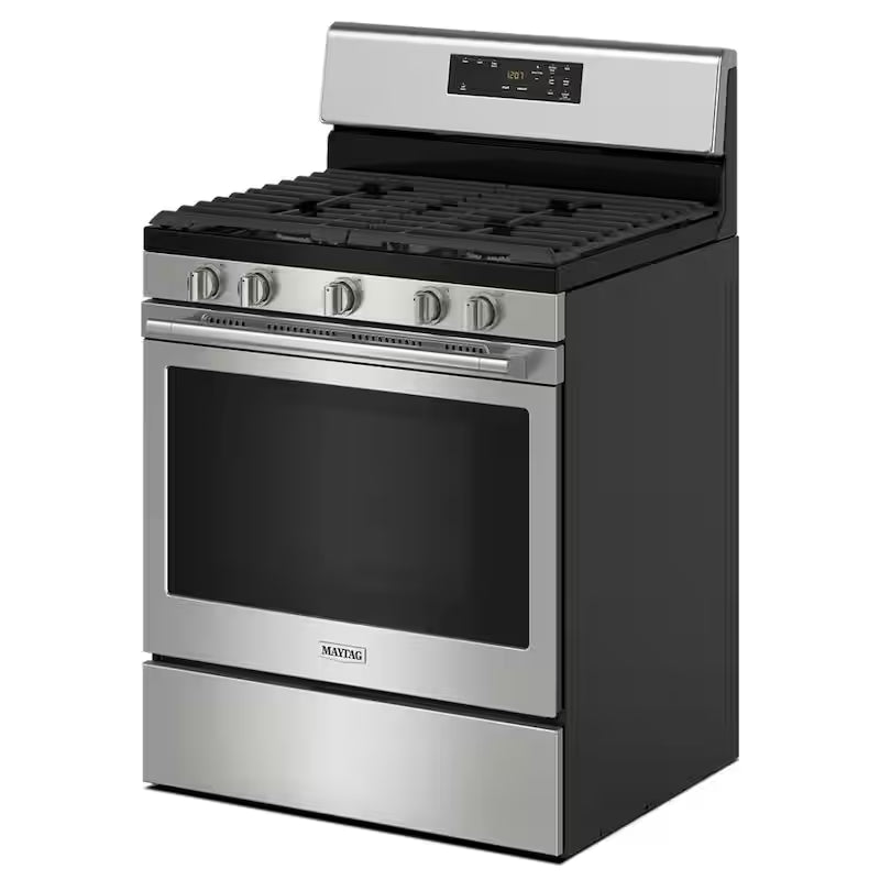 5 Burners Freestanding Gas Range Stainless Steel Self Clean N39382