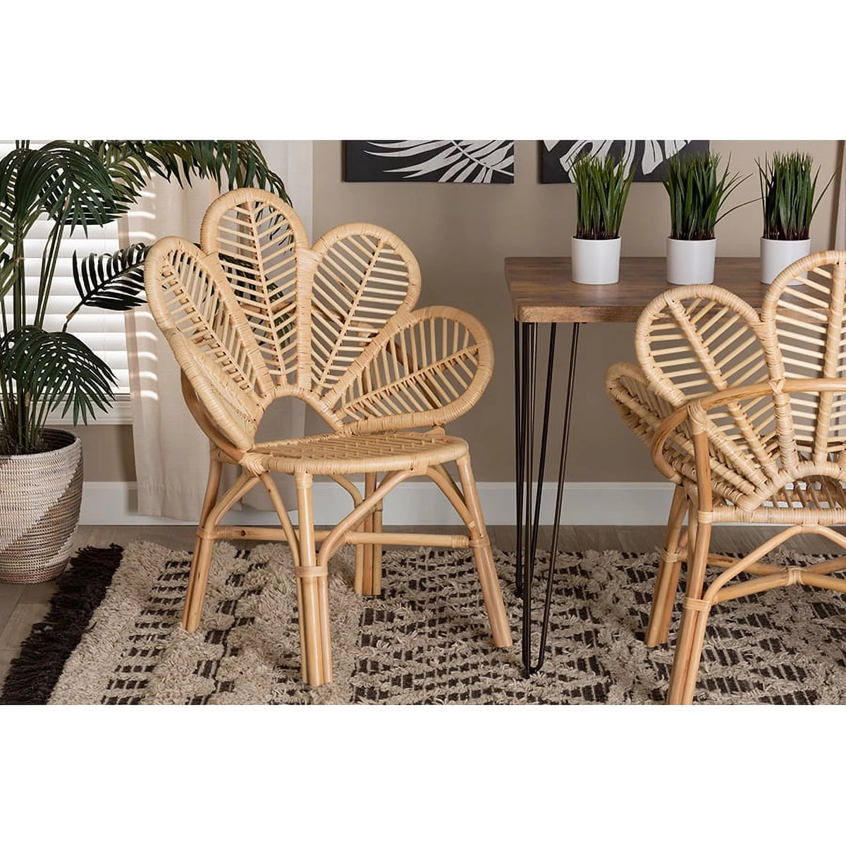 Natural Brown Rattan Chair V399