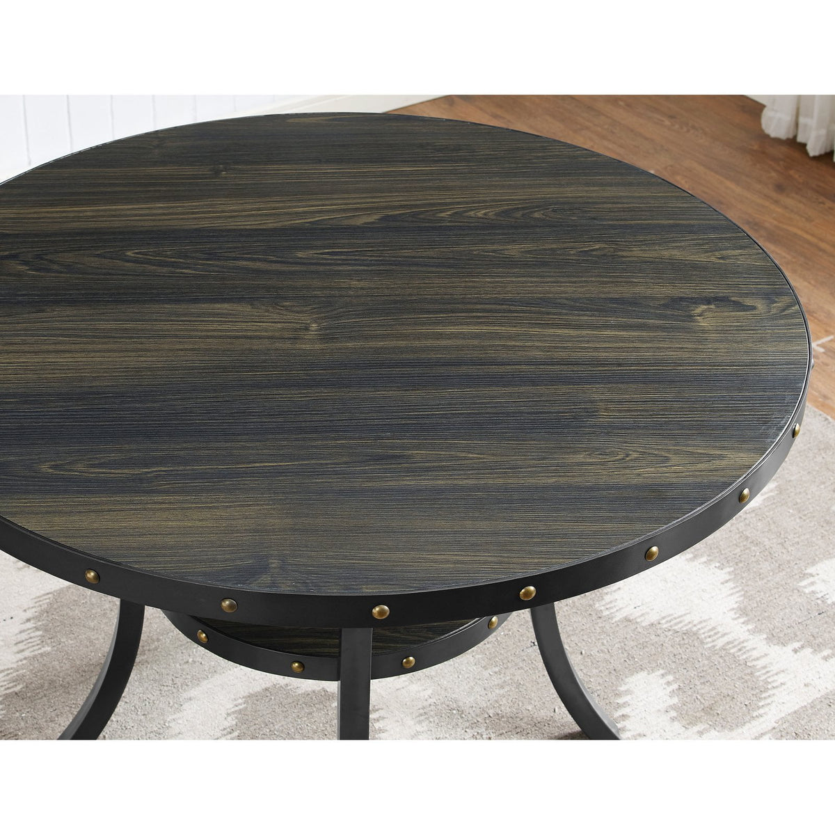 Espresso Tan Wood Counter Dining Set with Chairs H466605
