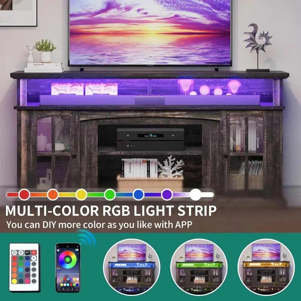 Dark Rustic Oak TV Stand N17580