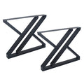 28 Inch Heavy Duty Z Shape Metal Desk Legs Set of 2 Black R652022