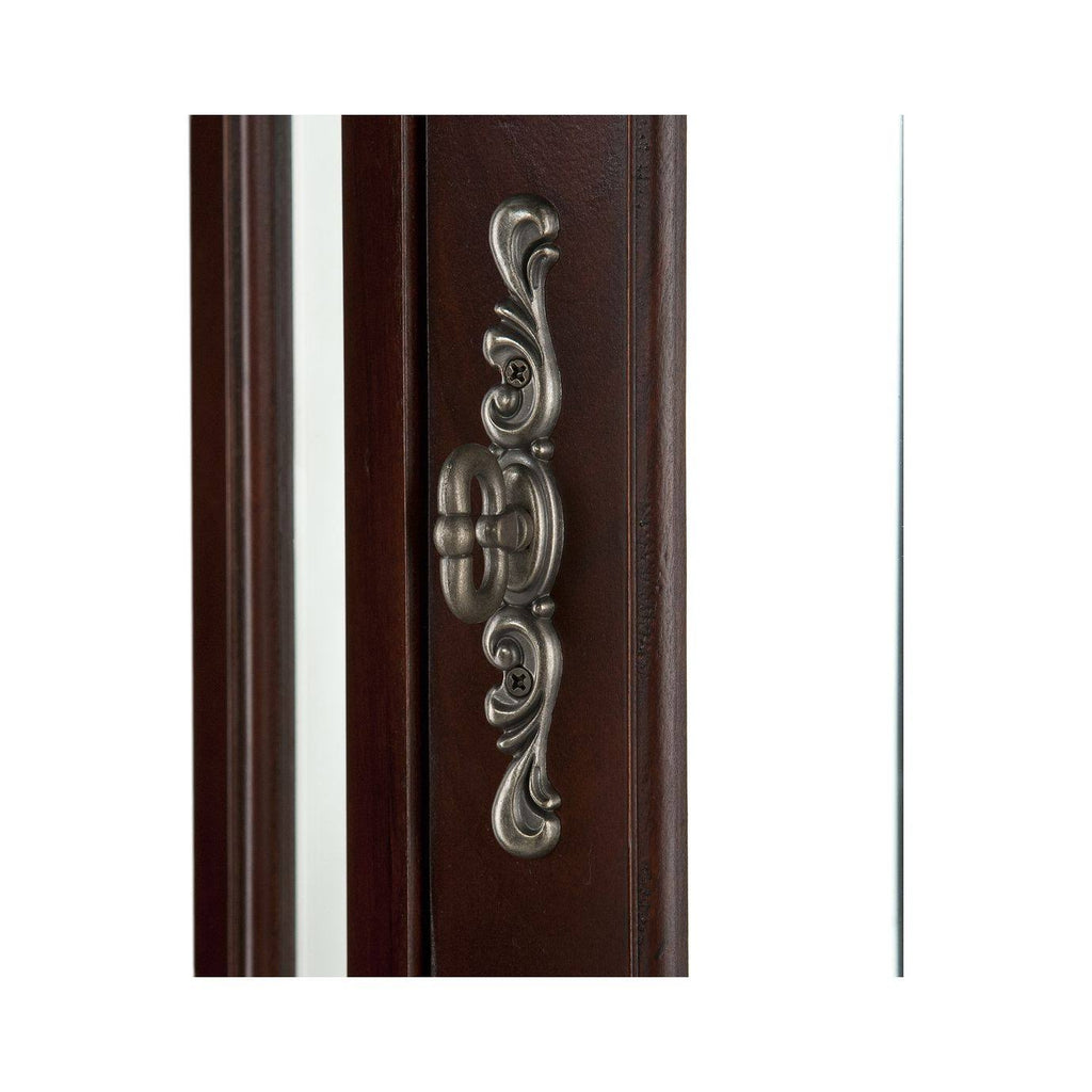 Lighted Corner Curio Cabinet Mahogany Y2309