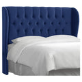 Navy Tufted Wingback King Headboard Y648835