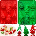 Silicone Christmas Gnome Candy Chocolate Mold, 2 Pack I7051