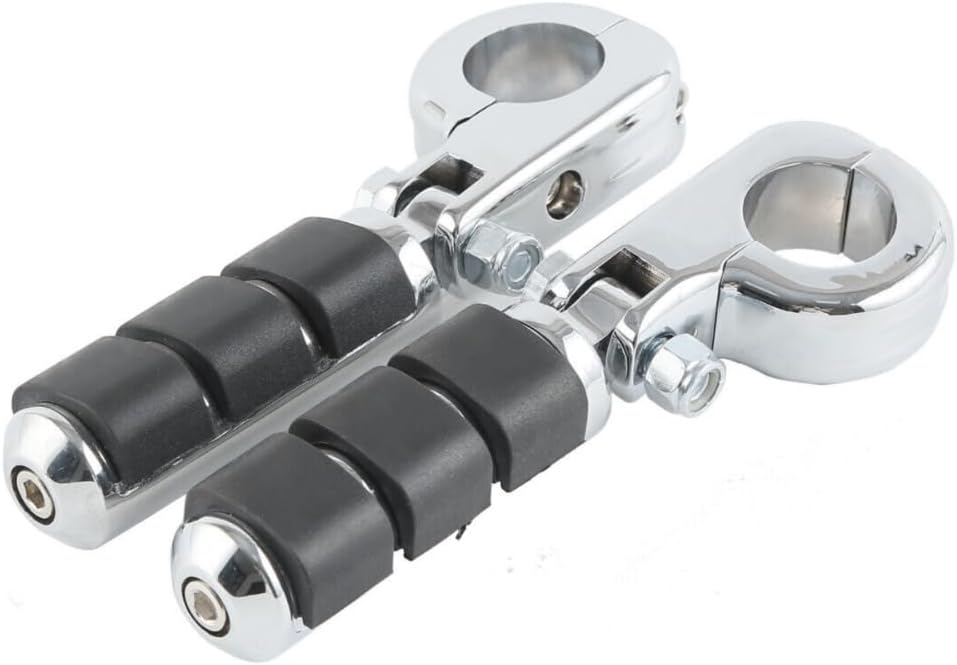 1-1/4" 32mm Chrome Aluminum Motorcycle Engine Guard Foot Pegs Mount V97165