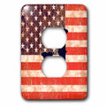 Monogram United States Flag 2 Plug Outlet Cover X893