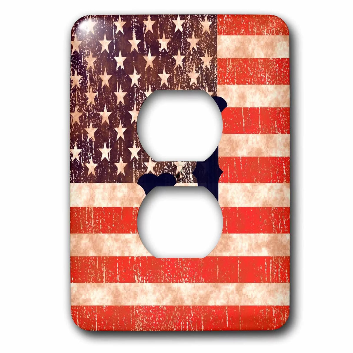Monogram United States Flag 2 Plug Outlet Cover X893