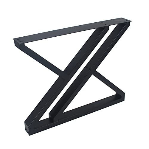 28 Inch Heavy Duty Z Shape Metal Desk Legs Set of 2 Black R652022