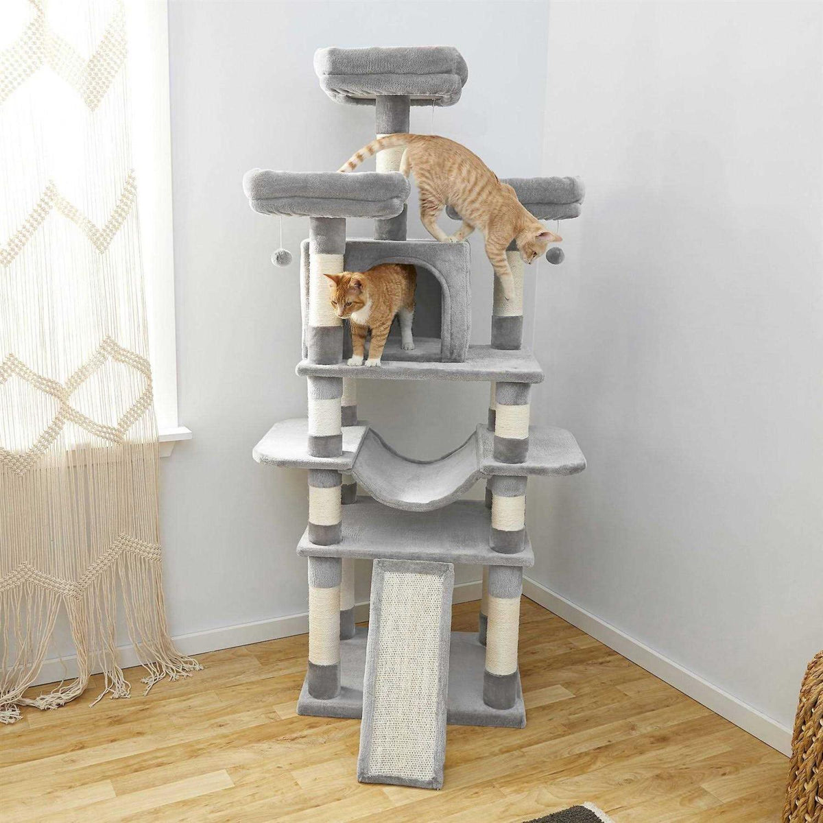 68-in Faux Fur Cat Tree Condo E1081