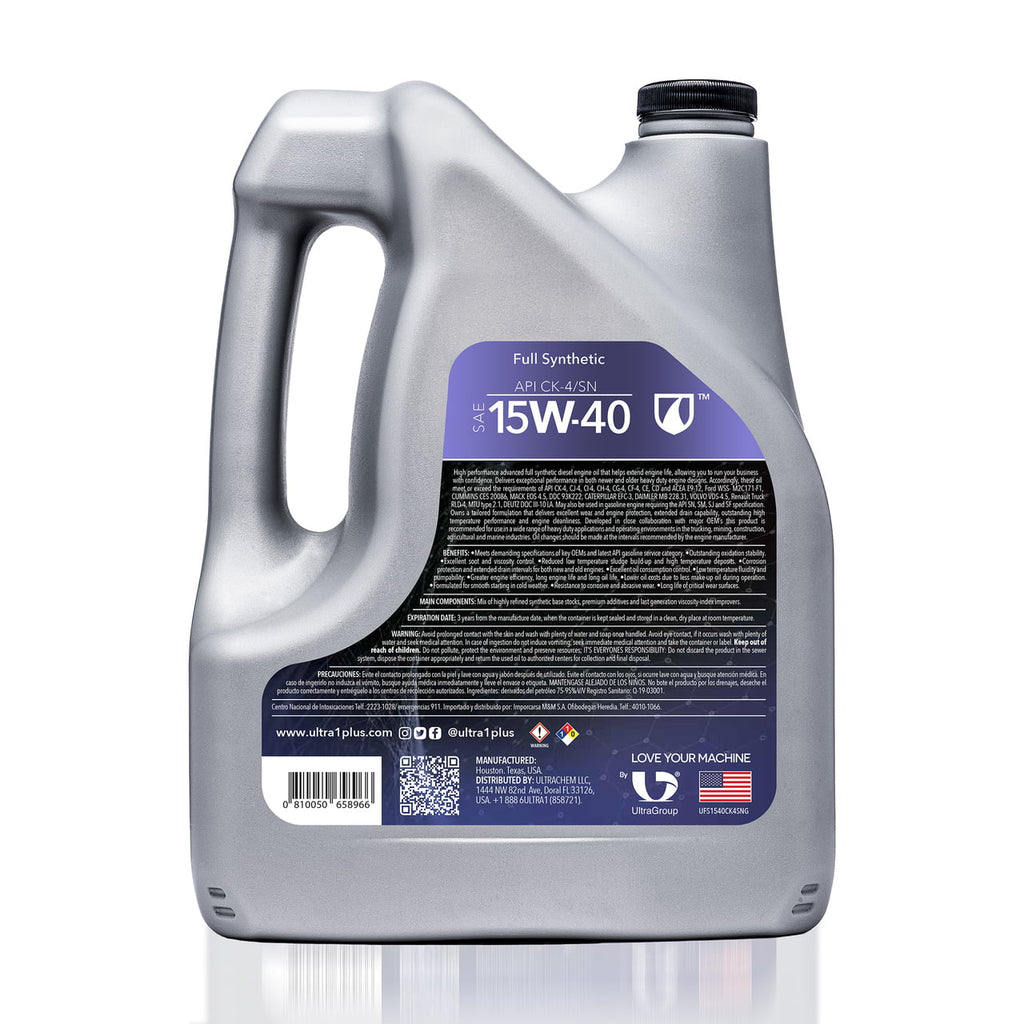 Heavy Duty Full Synthetic Diesel SAE 15W-40 Motor Oil, 1 Gal T451