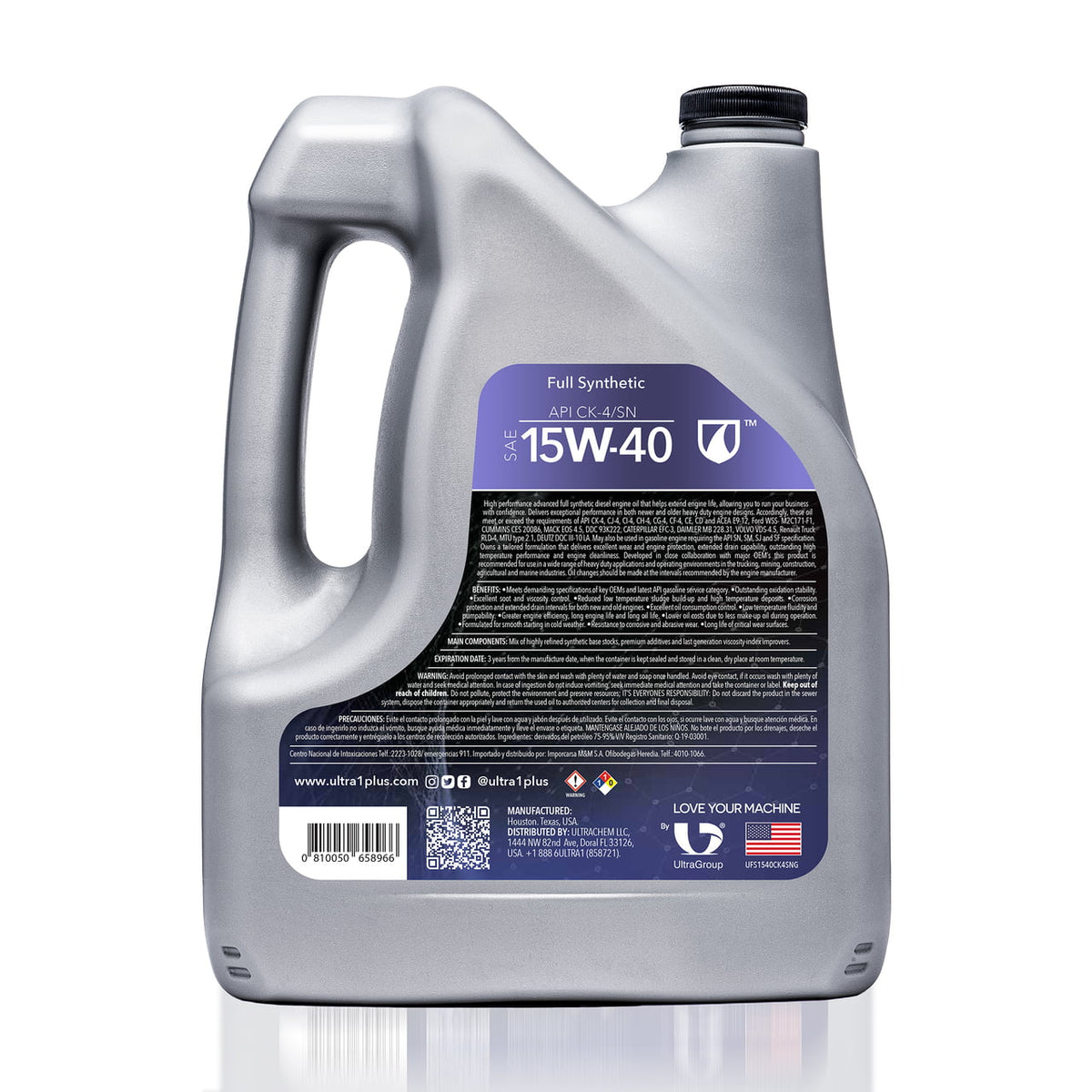 Heavy Duty Full Synthetic Diesel SAE 15W-40 Motor Oil, 1 Gal T451