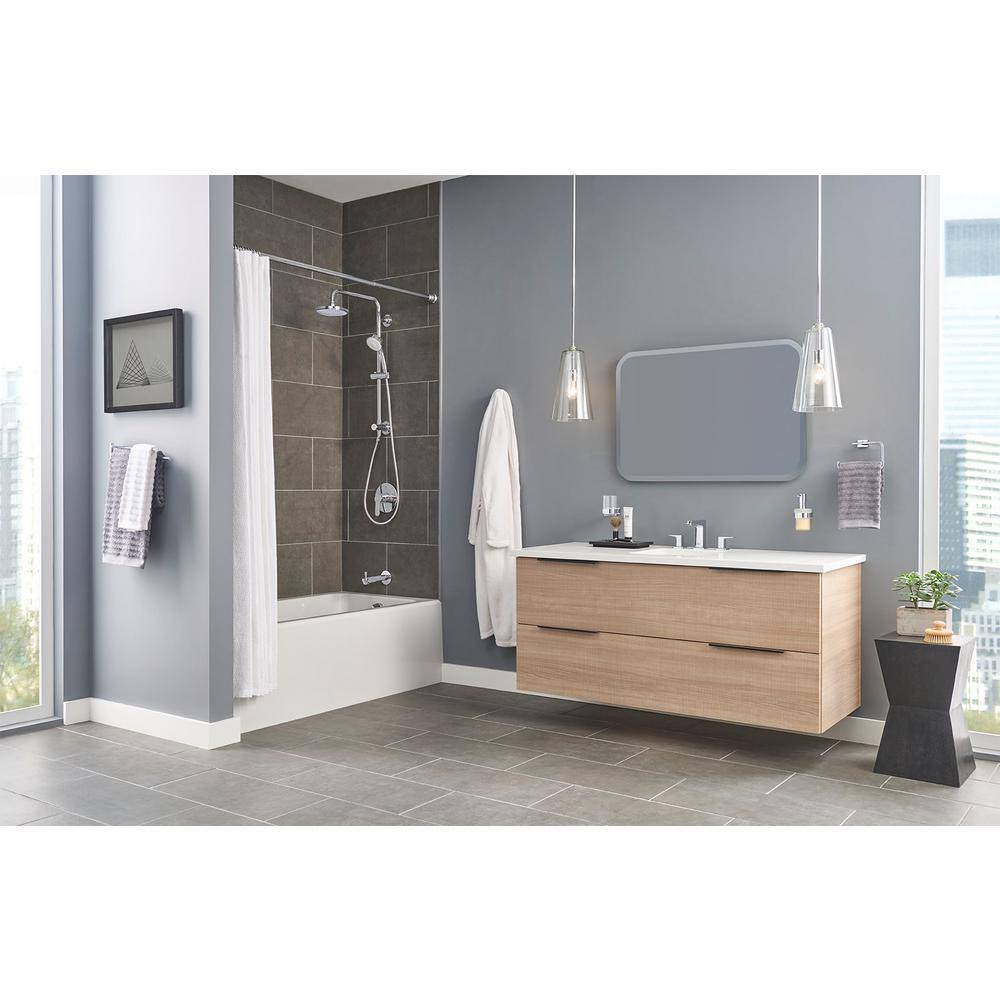 8 in. Widespread 2-Handle Bathroom Faucet in Starlight Chrome M249489